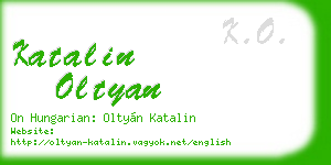 katalin oltyan business card